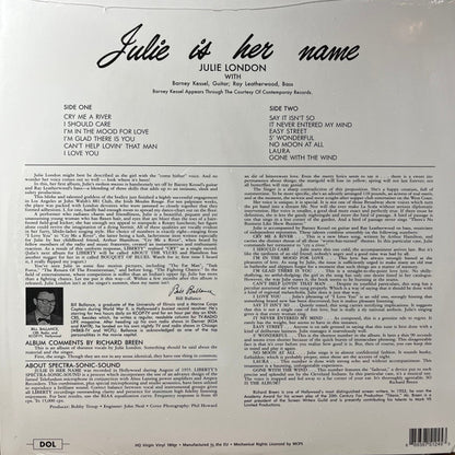 Julie Is Her Name (180g VINYL / 2025 REISSUE) | Mint (M) Mint (M) - JAZZ *SEALED*