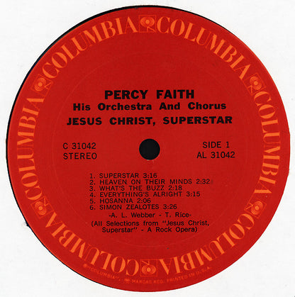 Percy Faith And His Orchestra And Chorus - Jesus Christ, Superstar | Mint (M) Near Mint (NM) - JAZZ *SEALED*