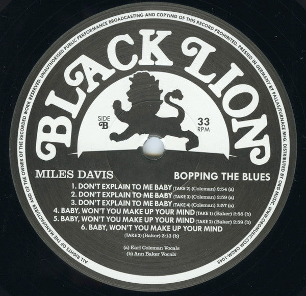 Bopping The Blues (180 GRAM VINYL) | Mint (M) Mint (M) - JAZZ *SEALED*