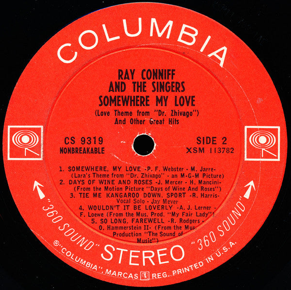 Somewhere My Love | Mint (M) Excellent (EX)