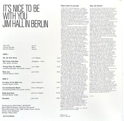 It's Nice To Be With You (Jim Hall In Berlin) (VINYL) | Mint (M) Mint (M) - JAZZ *SEALED*