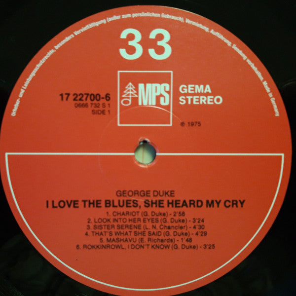 I Love The Blues, She Heard My Cry (VINYL) | Mint (M) Mint (M) - JAZZ *SEALED*
