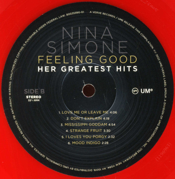 Feeling Good: Her Greatest Hits (TARGET EXCLUSIVE | OPAQUE RED VINYL) | Mint (M) Mint (M) - JAZZ *SEALED/COLOR*