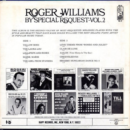 Roger Williams (2) - By Special Request-Vol.2 *SEALED* | Mint (M) Near Mint (NM) - JAZZ *SEALED*