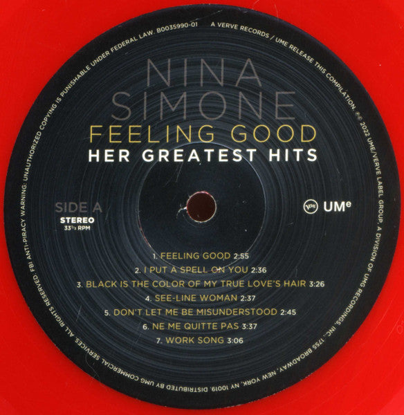 Feeling Good: Her Greatest Hits (TARGET EXCLUSIVE | OPAQUE RED VINYL) | Mint (M) Mint (M) - JAZZ *SEALED/COLOR*