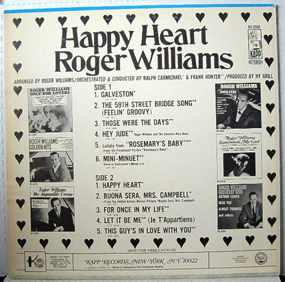Roger Williams (2) - Happy Heart *SEALED* | Mint (M) Near Mint (NM) - JAZZ *SEALED*