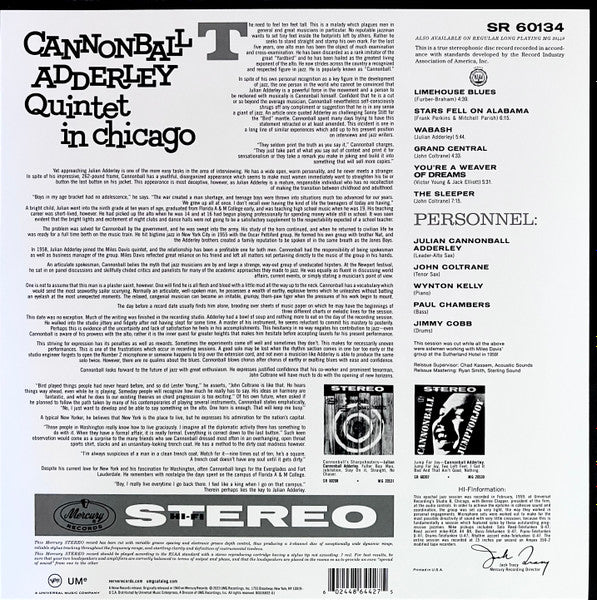 Cannonball Adderley Quintet In Chicago | Mint (M) Mint (M) - JAZZ *SEALED*