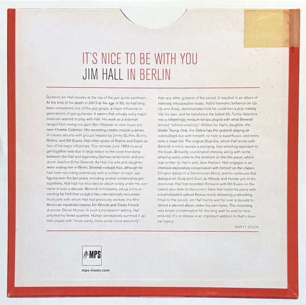 It's Nice To Be With You (Jim Hall In Berlin) (VINYL) | Mint (M) Mint (M) - JAZZ *SEALED*