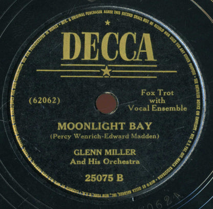 Glenn Miller And His Orchestra - Peg O' My Heart / Moonlight Bay | Excellent (EX) Generic - JAZZ / USED *EXCELLENT/78*