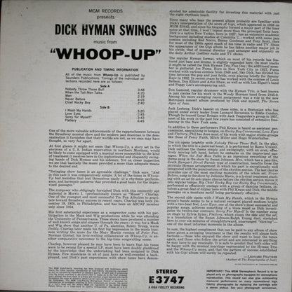 Dick Hyman - Swings Music From Whoop-Up (VINYL) | Excellent+ (EX+) Excellent+ (EX+) - JAZZ / USED *EXCELLENT+*