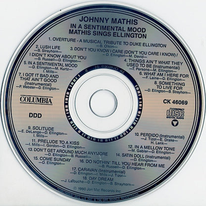 In A Sentimental Mood: Mathis Sings Ellington (CD) | Excellent (EX) Excellent+ (EX+) - JAZZ / USED *EXCELLENT+*