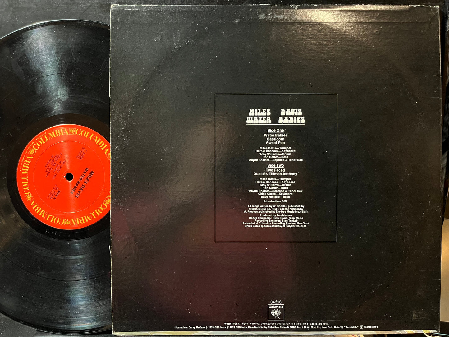 Miles Davis - Water Babies (VINYL LP Columbia C 34396) | Excellent+ (EX+) Excellent (EX) - JAZZ / USED *EXCELLENT+*