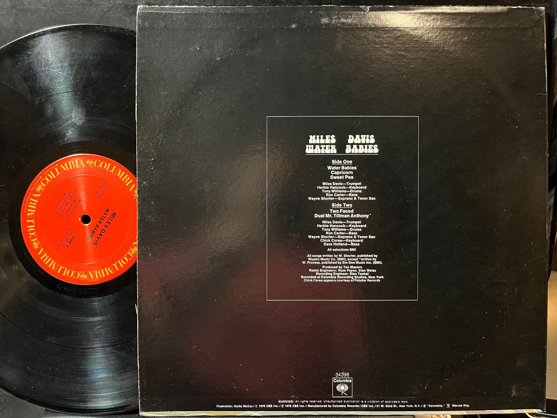 Miles Davis - Water Babies (VINYL LP Columbia C 34396) | Excellent+ (EX+) Excellent (EX) - JAZZ / USED *EXCELLENT+*