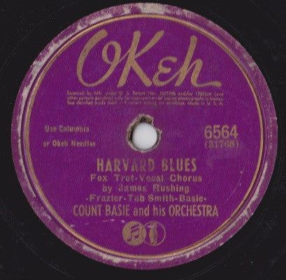 Harvard Blues / Coming Out Party (10" 78RPM RECORD) | Excellent+ (EX+) Generic - JAZZ / USED *EXCELLENT+*