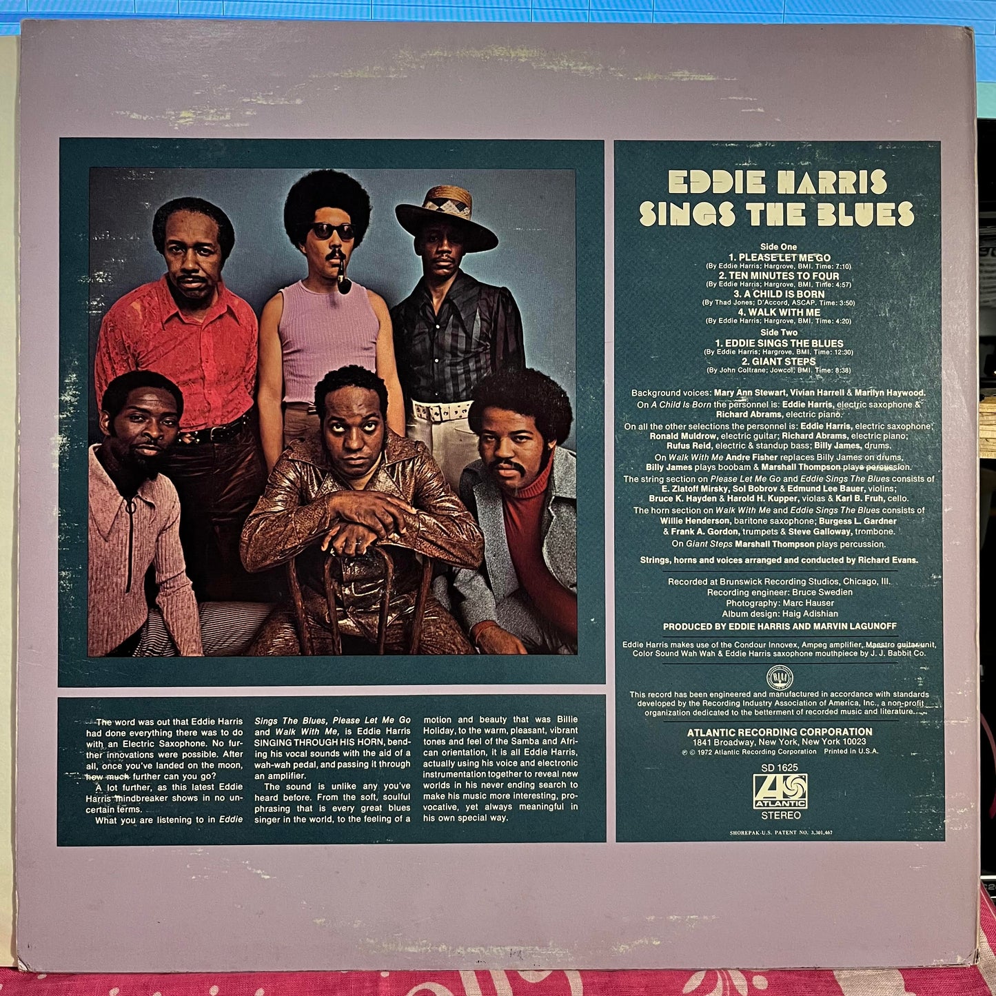 Eddie Harris Sings The Blues *PROMO/PR* | Excellent (EX) Excellent (EX)