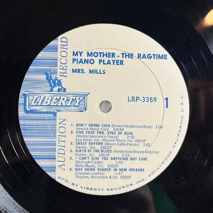 My Mother-The Ragtime Piano Player (VINYL) *PROMO* | Excellent+ (EX+) Excellent+ (EX+) - JAZZ / USED *EXCELLENT+*