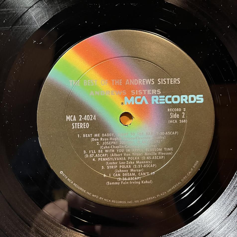 The Best Of The Andrews Sisters (2xVINYL) | Excellent+ (EX+) Excellent+ (EX+) - JAZZ / USED *EXCELLENT+*