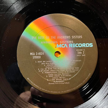 The Best Of The Andrews Sisters (2xVINYL) | Excellent+ (EX+) Excellent+ (EX+) - JAZZ / USED *EXCELLENT+*