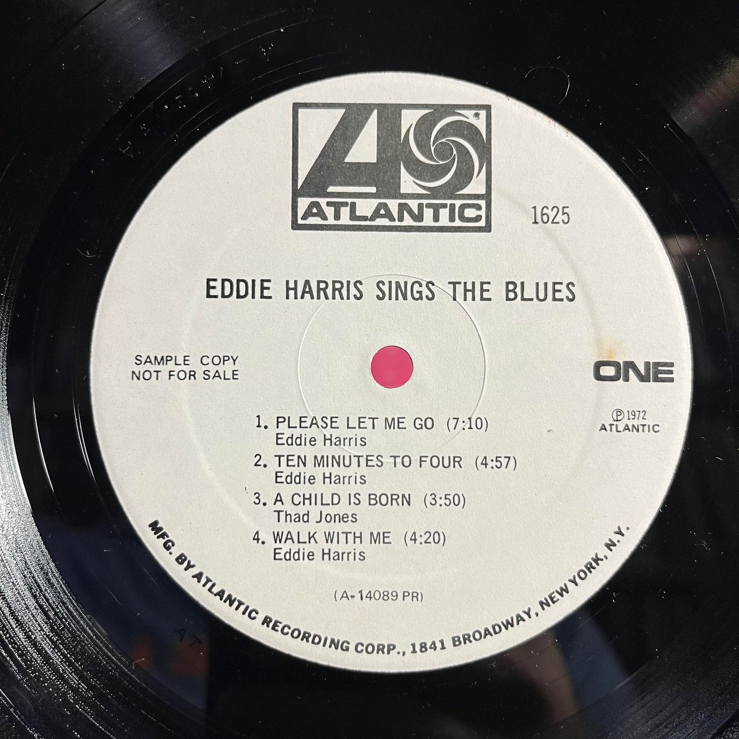Eddie Harris Sings The Blues *PROMO/PR* | Excellent (EX) Excellent (EX)