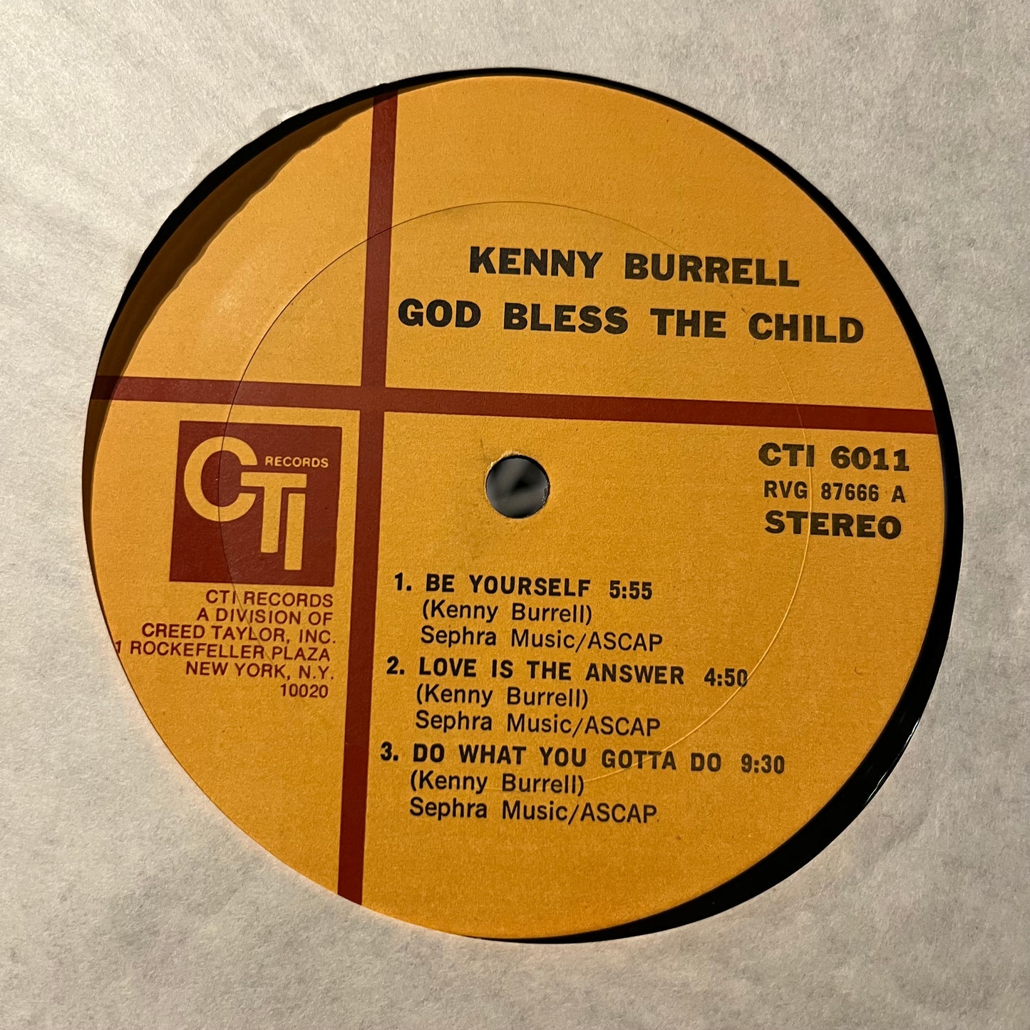Kenny Burrell - God Bless The Child | Excellent (EX) Excellent (EX) - JAZZ / USED *EXCELLENT+*