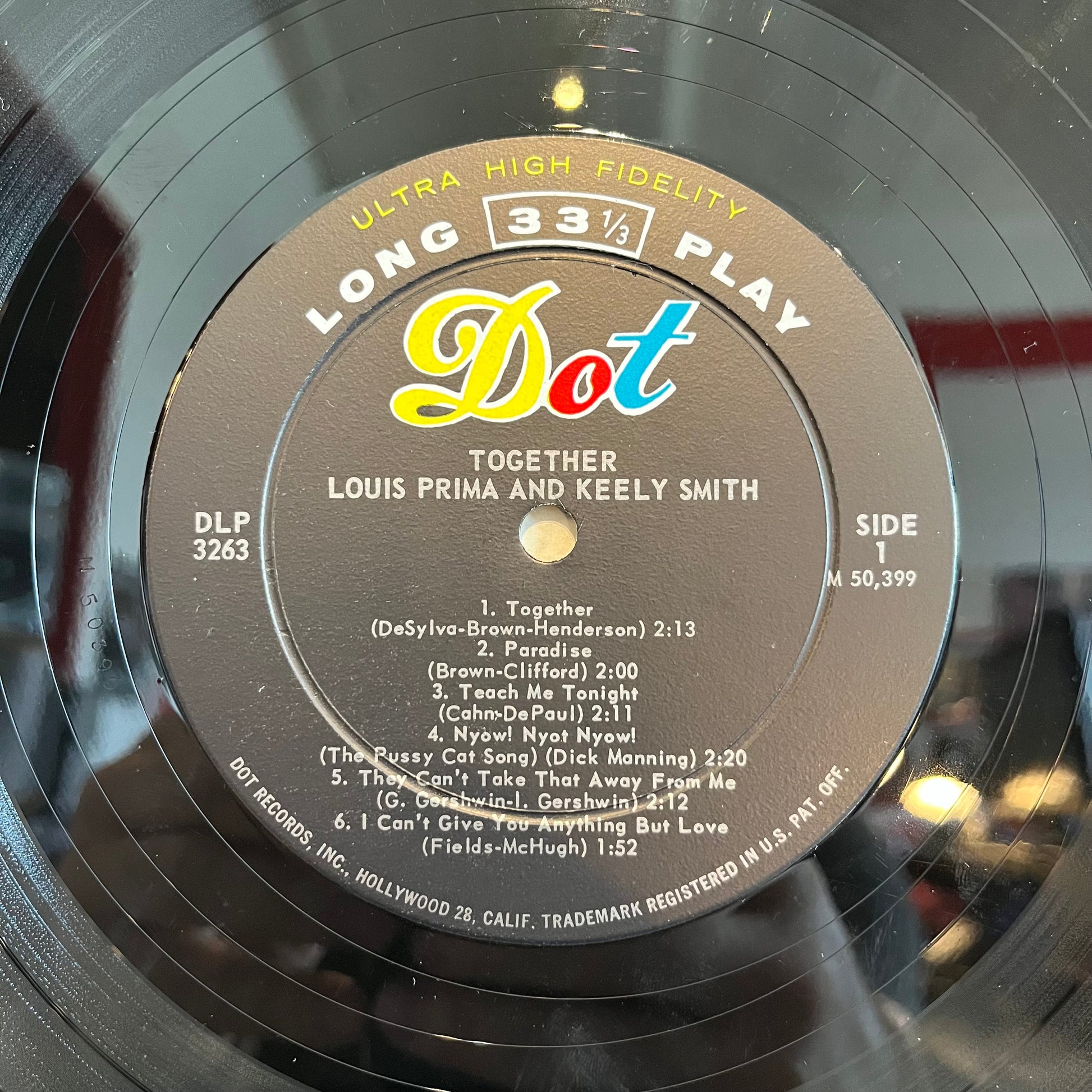 Louis Prima & Keely Smith - Together | Excellent (EX) Very Good Plus (VG+) - JAZZ / USED *EXCELLENT+*