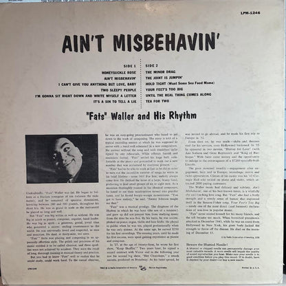 Ain't Misbehavin' (VINYL) | Excellent+ (EX+) Near Mint (NM) - JAZZ / USED *EXCELLENT+*