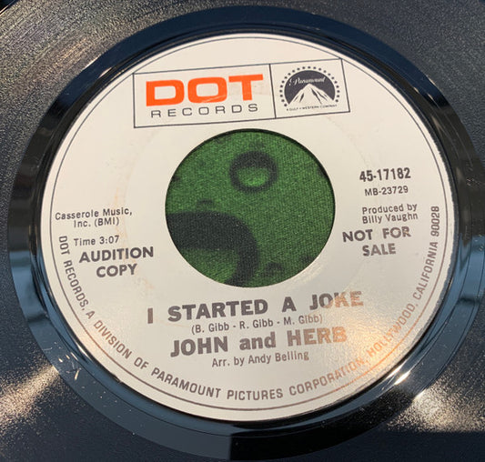 I Started A Joke / Pain Of Remembering (7") | Excellent+ (EX+) Generic - JAZZ / USED *EXCELLENT+*