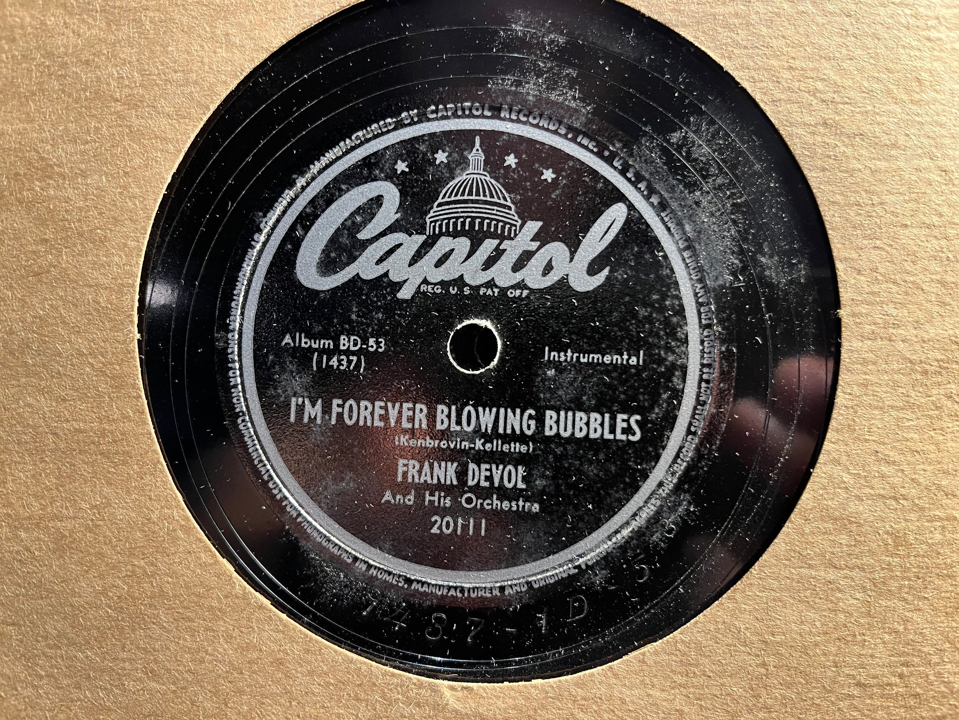 Frank De Vol And His Orchestra - Waltzing On Air *4X10" 78RPM* | Excellent (EX) Very Good (VG) - JAZZ / USED *EXCELLENT+*