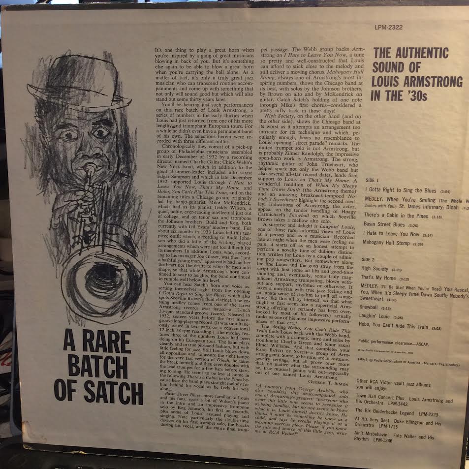 A Rare Batch Of Satch (VINYL) | Excellent+ (EX+) Very Good Plus Plus (VG++) - JAZZ / USED *EXCELLENT+*