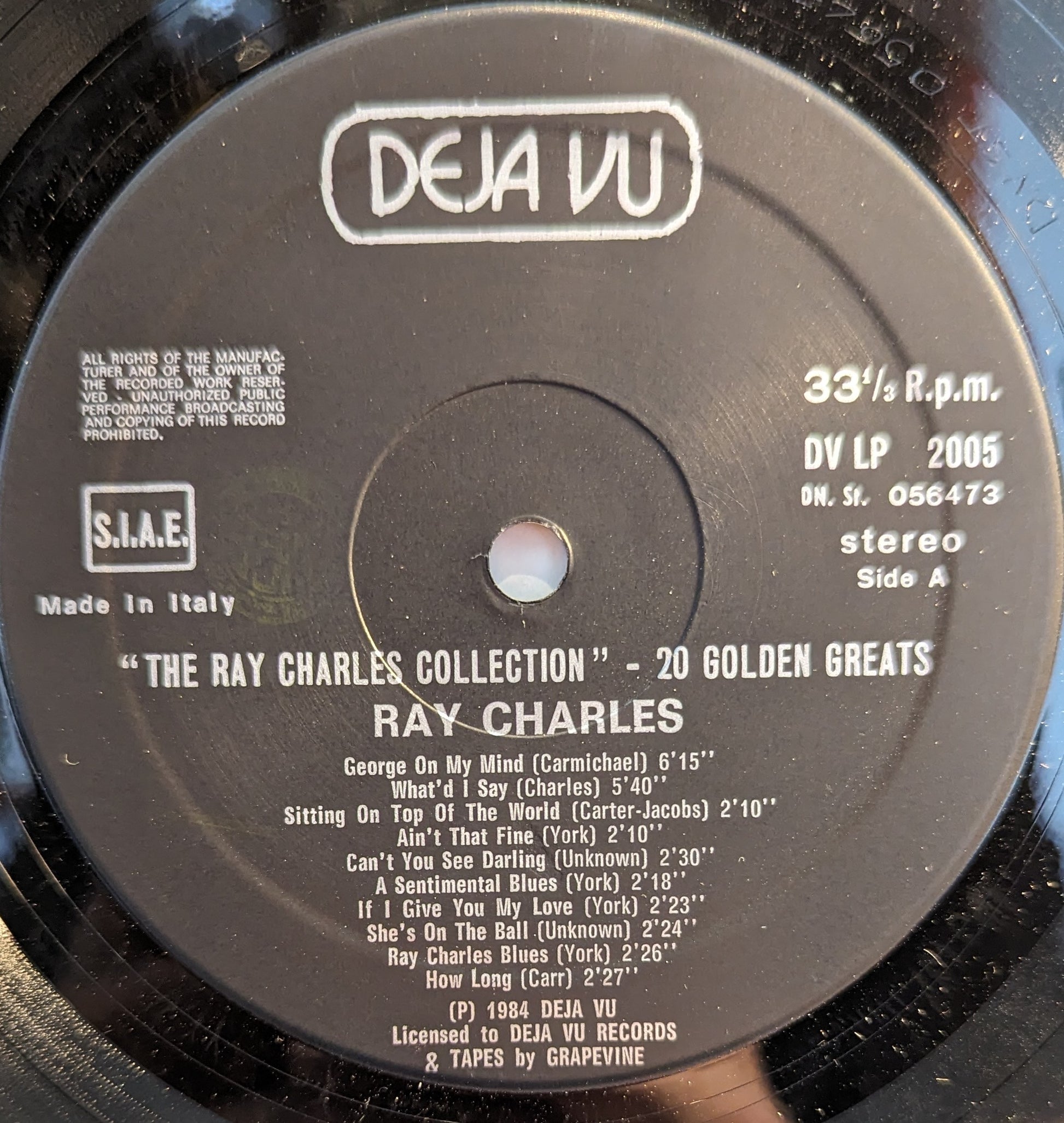 Ray Charles - The Ray Charles Collection - 20 Golden Greats *ITALIAN PRESS* | Excellent (EX) Near Mint (NM) - JAZZ / USED *EXCELLENT+*