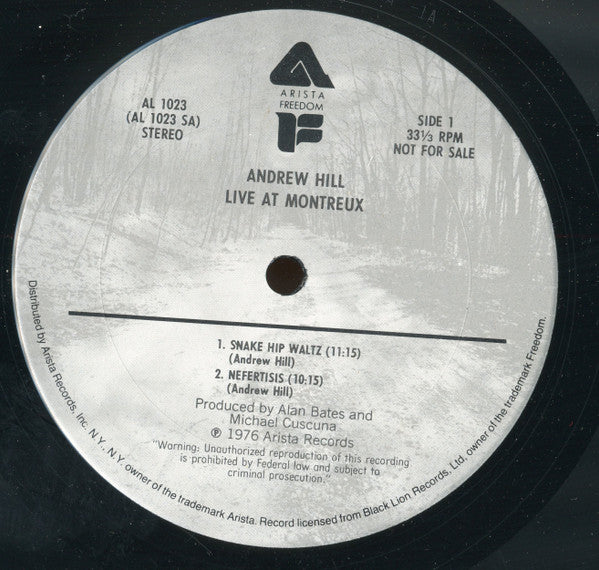 Andrew Hill - Live At Montreux | Excellent (EX) Very Good Plus (VG+) - JAZZ / USED *EXCELLENT*