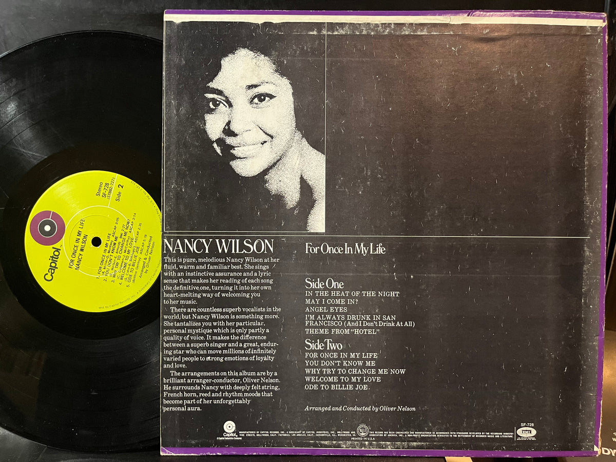 Nancy Wilson - For Once In My Life / Who Can I Turn To (VINYL LP) | USED Excellent (EX) Very Good Plus (VG+) - JAZZ / USED *EXCELLENT*