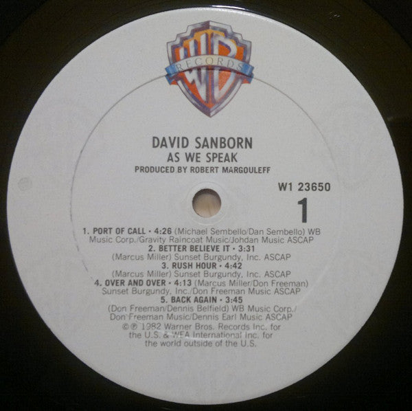 As We Speak (VINYL) | Excellent (EX) Excellent+ (EX+) - JAZZ / USED *EXCELLENT*