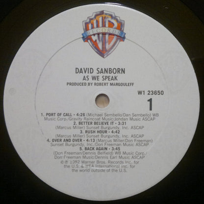 As We Speak (VINYL) | Excellent (EX) Excellent+ (EX+) - JAZZ / USED *EXCELLENT*