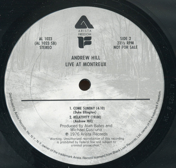 Andrew Hill - Live At Montreux | Excellent (EX) Very Good Plus (VG+) - JAZZ / USED *EXCELLENT*