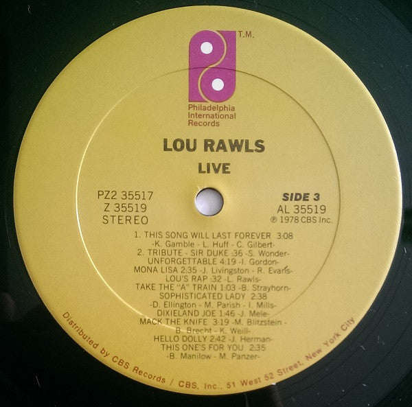 Lou Rawls - Live | Excellent (EX) Near Mint (NM) - JAZZ / USED *EXCELLENT*