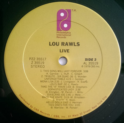 Lou Rawls - Live | Excellent (EX) Near Mint (NM) - JAZZ / USED *EXCELLENT*