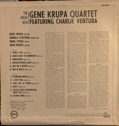 The Gene Krupa Quartet - The Great New Gene Krupa Quartet Featuring Charlie Ventura | Excellent (EX) Excellent (EX) - JAZZ / USED *EXCELLENT*