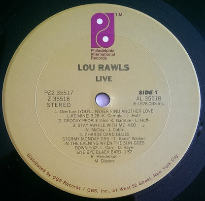 Lou Rawls - Live | Excellent (EX) Near Mint (NM) - JAZZ / USED *EXCELLENT*