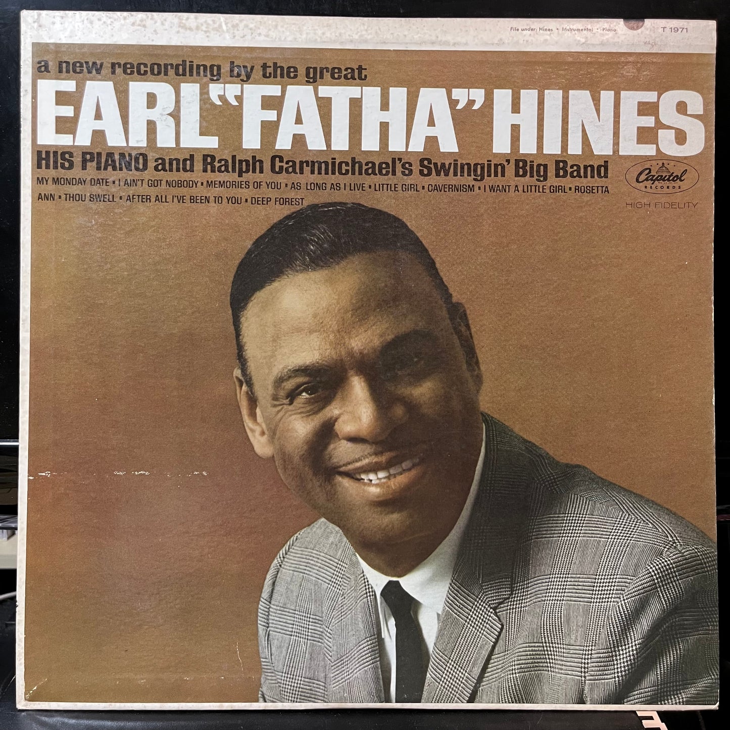 Earl Hines With Ralph Carmichael's Swingin' Big Ba - Earl "Fatha" Hines! (VINYL LP CAPITOL T-1971 1963) | USED Excellent (EX) Excellent (EX) - JAZZ / USED *EXCELLENT*