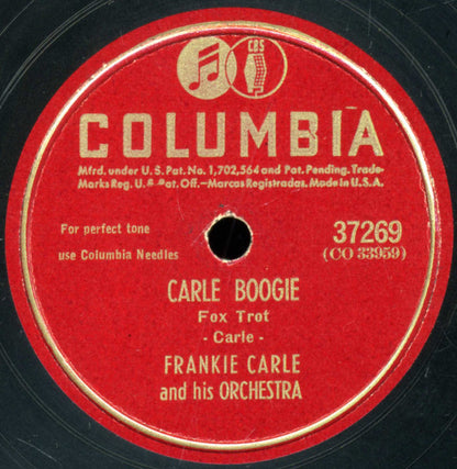 Frankie Carle And His Orchestra - Carle Boogie / Sunrise Serenade *78 RPM* | Excellent (EX) Generic - JAZZ / USED *EXCELLENT*