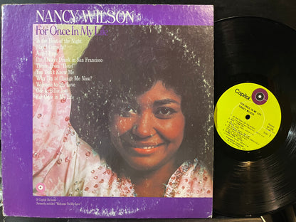 Nancy Wilson - For Once In My Life / Who Can I Turn To (VINYL LP) | USED Excellent (EX) Very Good Plus (VG+) - JAZZ / USED *EXCELLENT*