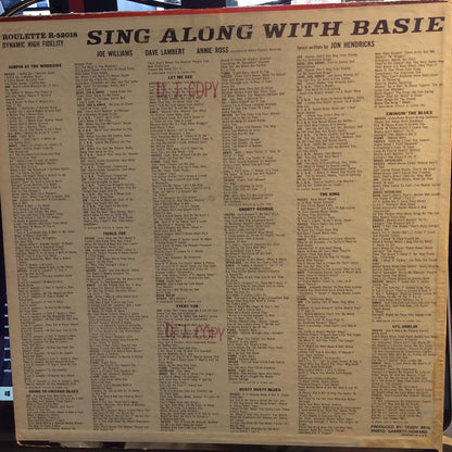 Sing Along With Basie (VINYL) | Excellent (EX) Very Good (VG) - JAZZ / USED *EXCELLENT*