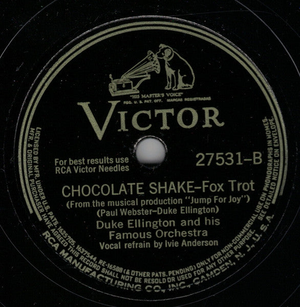 I Got It Bad And That Ain't Good / Chocolate Shake (10" 78RPM RECORD) | Excellent (EX) Excellent (EX) - JAZZ / USED *EXCELLENT*