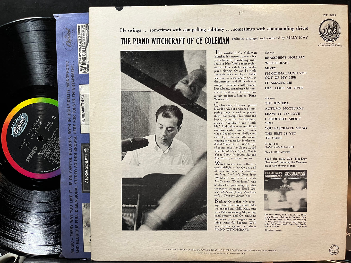 Cy Coleman - Piano Witchcraft (VINYL) | Excellent (EX) Near Mint- (NM-) - JAZZ / USED *EXCELLENT*