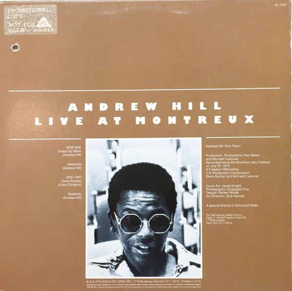 Andrew Hill - Live At Montreux | Excellent (EX) Very Good Plus (VG+) - JAZZ / USED *EXCELLENT*