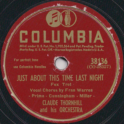 Just About This Time Last Night / Robbins' Nest (10" 78RPM RECORD) | Excellent (EX) Excellent (EX) - JAZZ / USED *EXCELLENT*