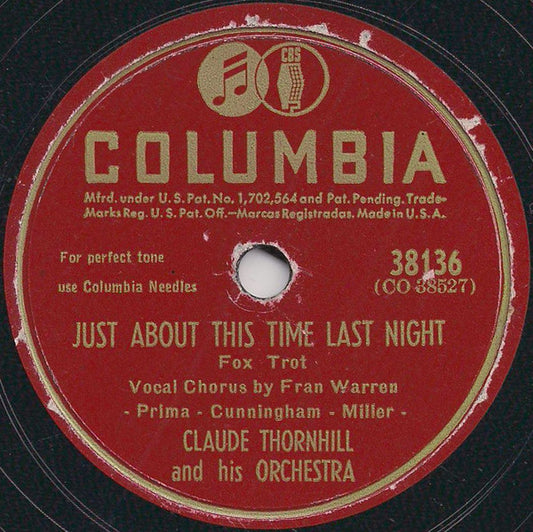 Just About This Time Last Night / Robbins' Nest (10" 78RPM RECORD) | Excellent (EX) Excellent (EX) - JAZZ / USED *EXCELLENT*