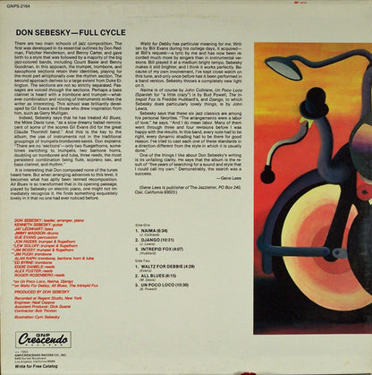 Don Sebesky - Full Cycle | Excellent (EX) Near Mint (NM) - JAZZ / USED *EXCELLENT*