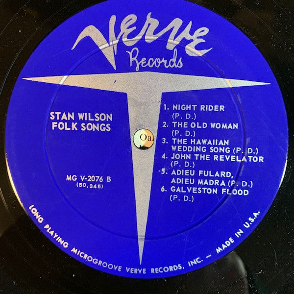 Stan Wilson - Folk Songs | Excellent (EX) Very Good Plus (VG+) - JAZZ / USED *EXCELLENT*